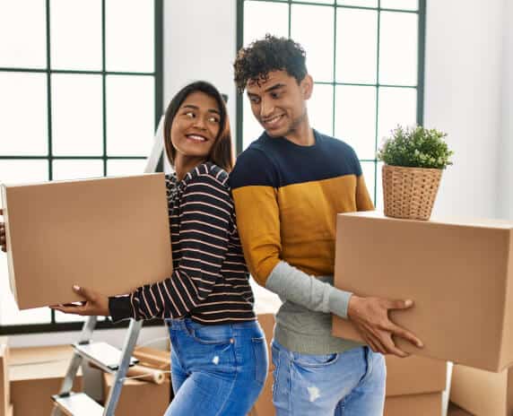 Renters moving into their new apartment